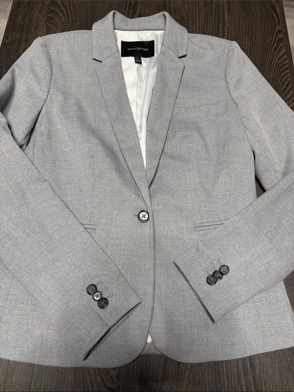 Banana Republic Light Gray Women's Tailored Blazer